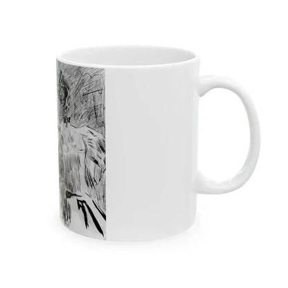 Elegant interior with man and woman - White Coffee Mug - Go Mug Yourself