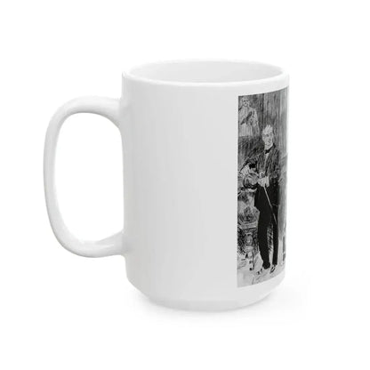 Elegant interior with man and woman - White Coffee Mug - Go Mug Yourself