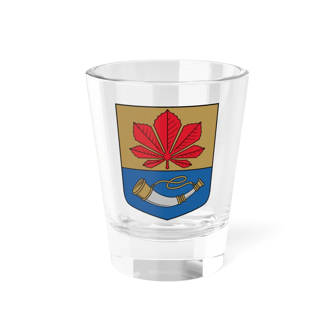 Elejas pagasta ģerbonis (Latvia) (Coat of Arms) Shot Glass 1.5oz 1.5oz - Go Mug Yourself