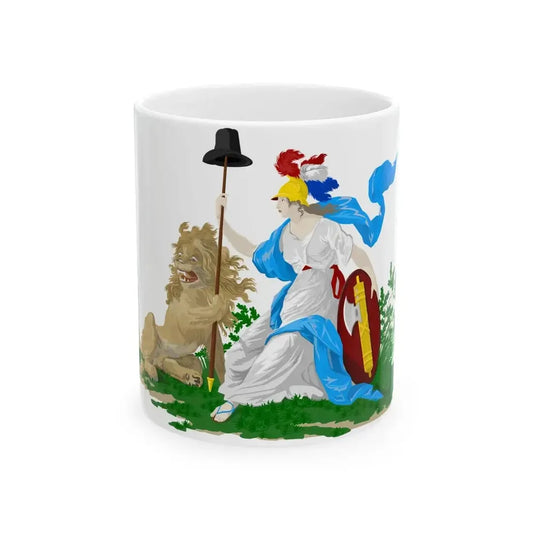 Element uit de vlag van de marine van de Bataafse Republiek (Netherlands) White Coffee Mug 11oz - Go Mug Yourself