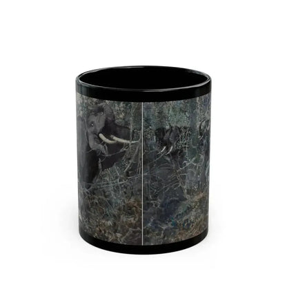 Elephant Story, The American Magazine story illustrations, July, December 1914 - Black Coffee Mug 11oz - Go Mug Yourself