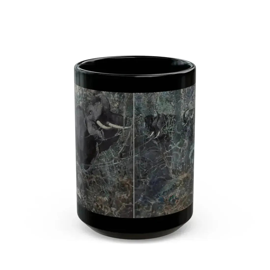 Elephant Story, The American Magazine story illustrations, July, December 1914 - Black Coffee Mug 15oz - Go Mug Yourself