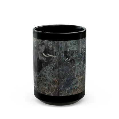 Elephant Story, The American Magazine story illustrations, July, December 1914 - Black Coffee Mug 15oz - Go Mug Yourself