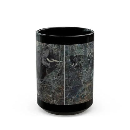Elephant Story, The American Magazine story illustrations, July, December 1914 - Black Coffee Mug 15oz - Go Mug Yourself