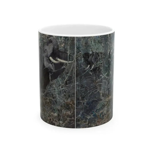 Elephant Story, The American Magazine story illustrations, July, December 1914 - White Coffee Mug 11oz - Go Mug Yourself
