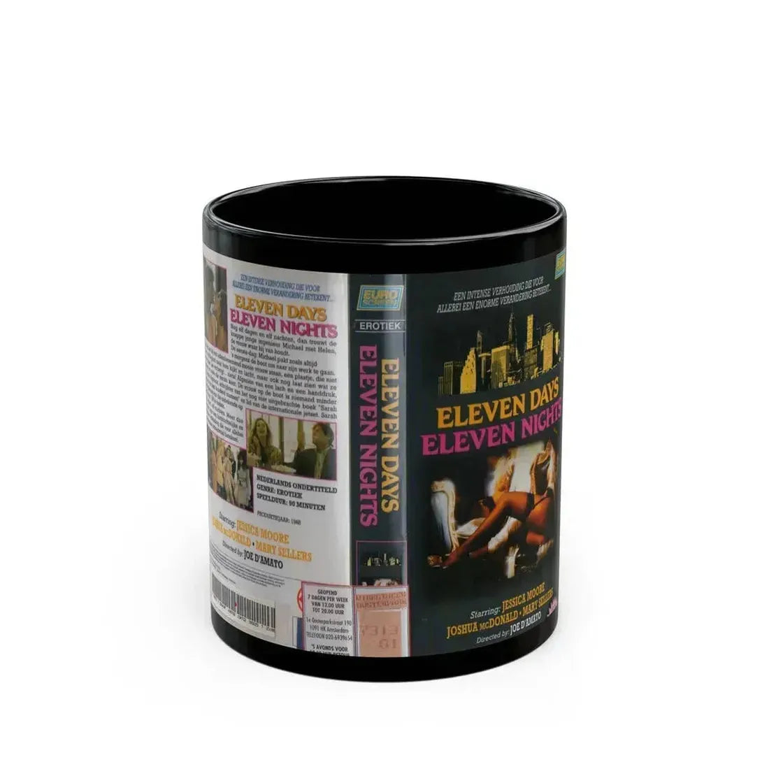 ELEVEN DAYS ELEVEN NIGHTS (VHS COVER) - Black Coffee Mug 11oz - Go Mug Yourself