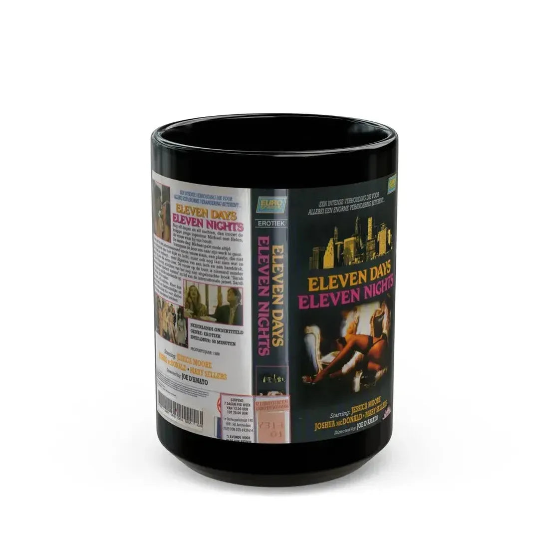 ELEVEN DAYS ELEVEN NIGHTS (VHS COVER) - Black Coffee Mug 15oz - Go Mug Yourself