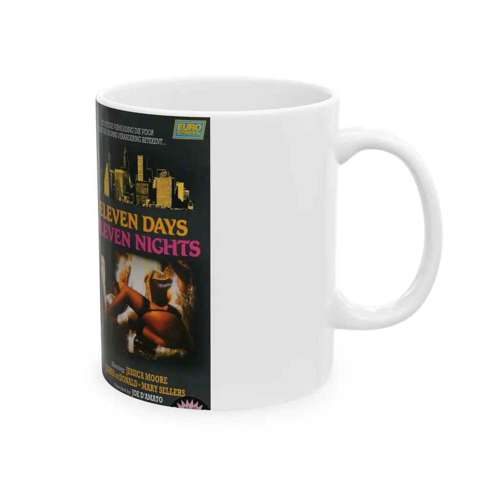 ELEVEN DAYS ELEVEN NIGHTS (VHS COVER) - White Coffee Mug-Go Mug Yourself