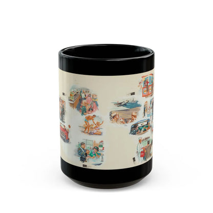Eleven Vignettes, Coca-Cola advertisements, 1966 - Black Coffee Mug 15oz - Go Mug Yourself