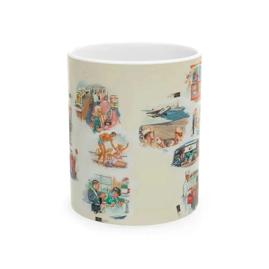 Eleven Vignettes, Coca-Cola advertisements, 1966 - White Coffee Mug 11oz - Go Mug Yourself