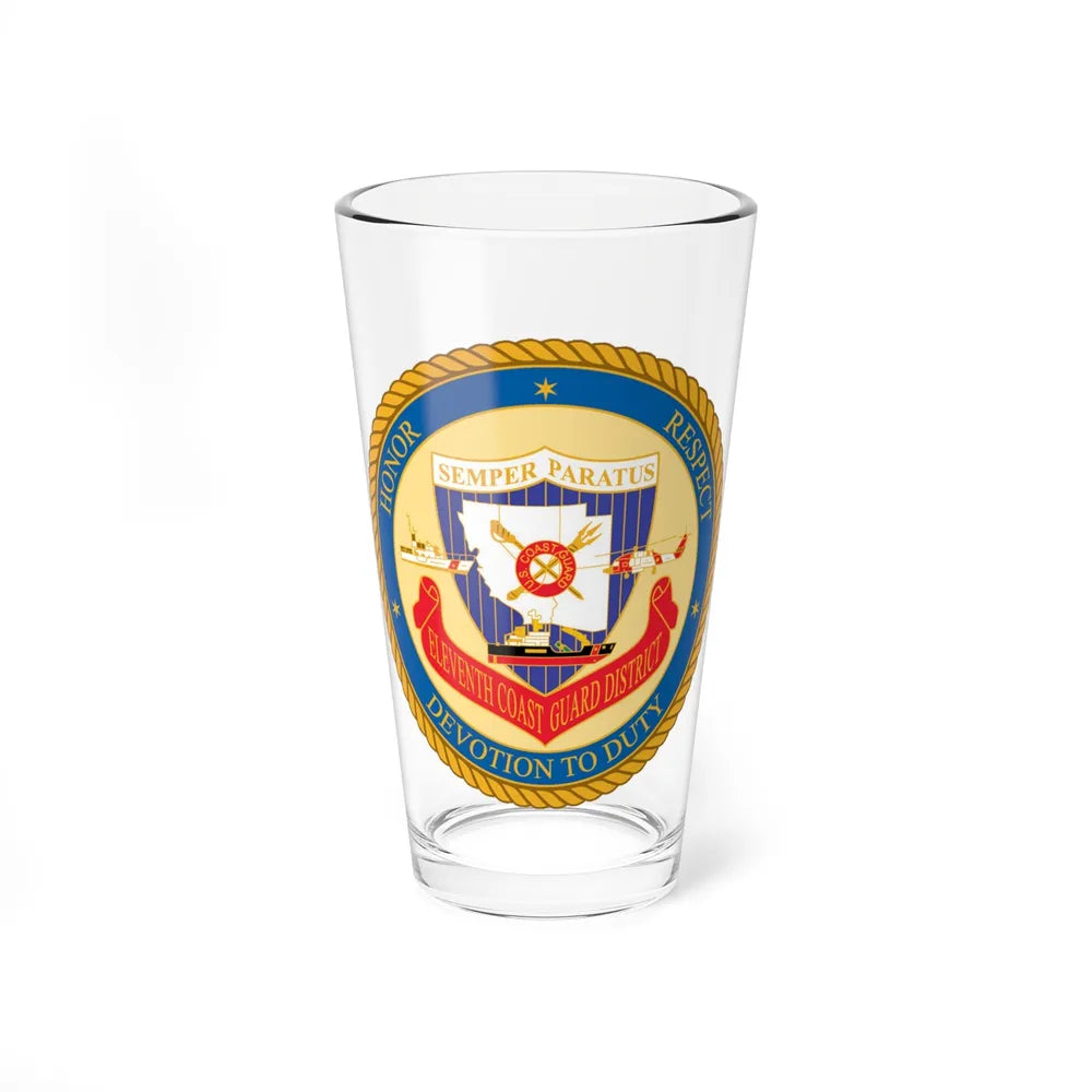 ELEVENTH COAST GUARD DISTRICT (U.S. Coast Guard) Pint Glass 16oz-16oz-Go Mug Yourself