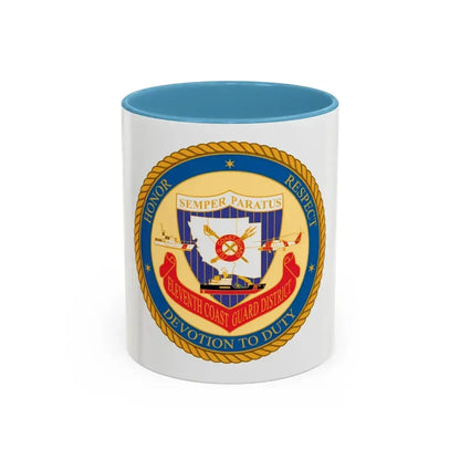ELEVENTH COAST GUARD DISTRICT (U.S. Coast Guard) Accent Coffee Mug 11oz Light Blue - Go Mug Yourself