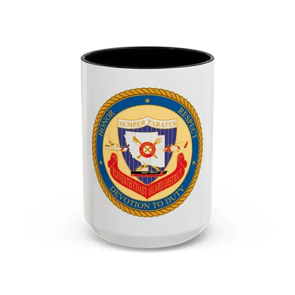 ELEVENTH COAST GUARD DISTRICT (U.S. Coast Guard) Accent Coffee Mug 15oz Black - Go Mug Yourself