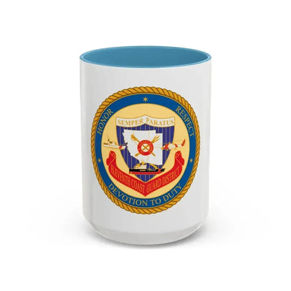 ELEVENTH COAST GUARD DISTRICT (U.S. Coast Guard) Accent Coffee Mug 15oz Light Blue - Go Mug Yourself