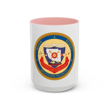 ELEVENTH COAST GUARD DISTRICT (U.S. Coast Guard) Accent Coffee Mug 15oz Pink - Go Mug Yourself