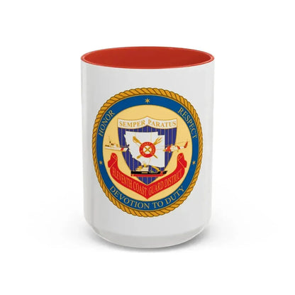 ELEVENTH COAST GUARD DISTRICT (U.S. Coast Guard) Accent Coffee Mug 15oz Red - Go Mug Yourself