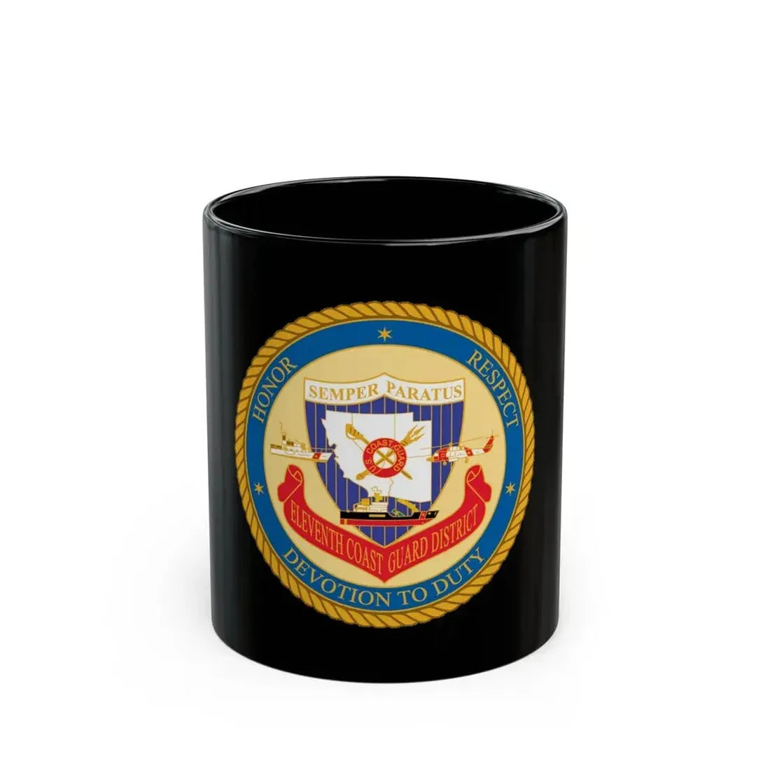 ELEVENTH COAST GUARD DISTRICT (U.S. Coast Guard) Black Coffee Mug 11oz - Go Mug Yourself