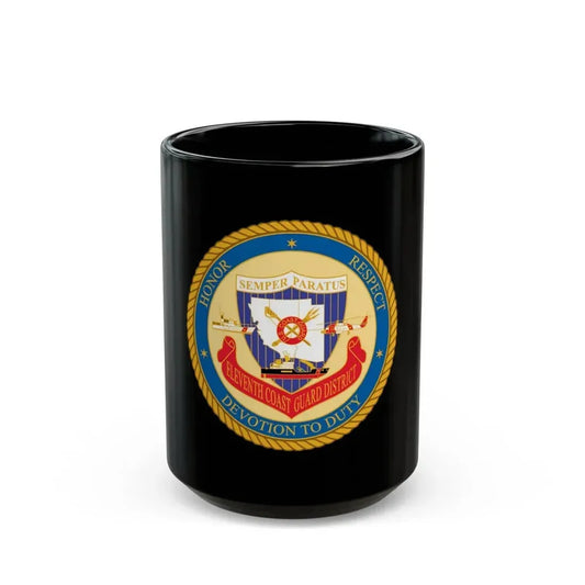 ELEVENTH COAST GUARD DISTRICT (U.S. Coast Guard) Black Coffee Mug 15oz - Go Mug Yourself