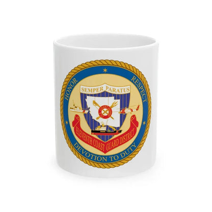 ELEVENTH COAST GUARD DISTRICT (U.S. Coast Guard) White Coffee Mug 11oz - Go Mug Yourself