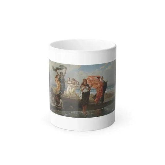 Elihu Vedder (1836-1923) Greek Girls Bathing - Oil on Canvas 1872-77 - Color Changing Mug 11oz 11oz - Go Mug Yourself