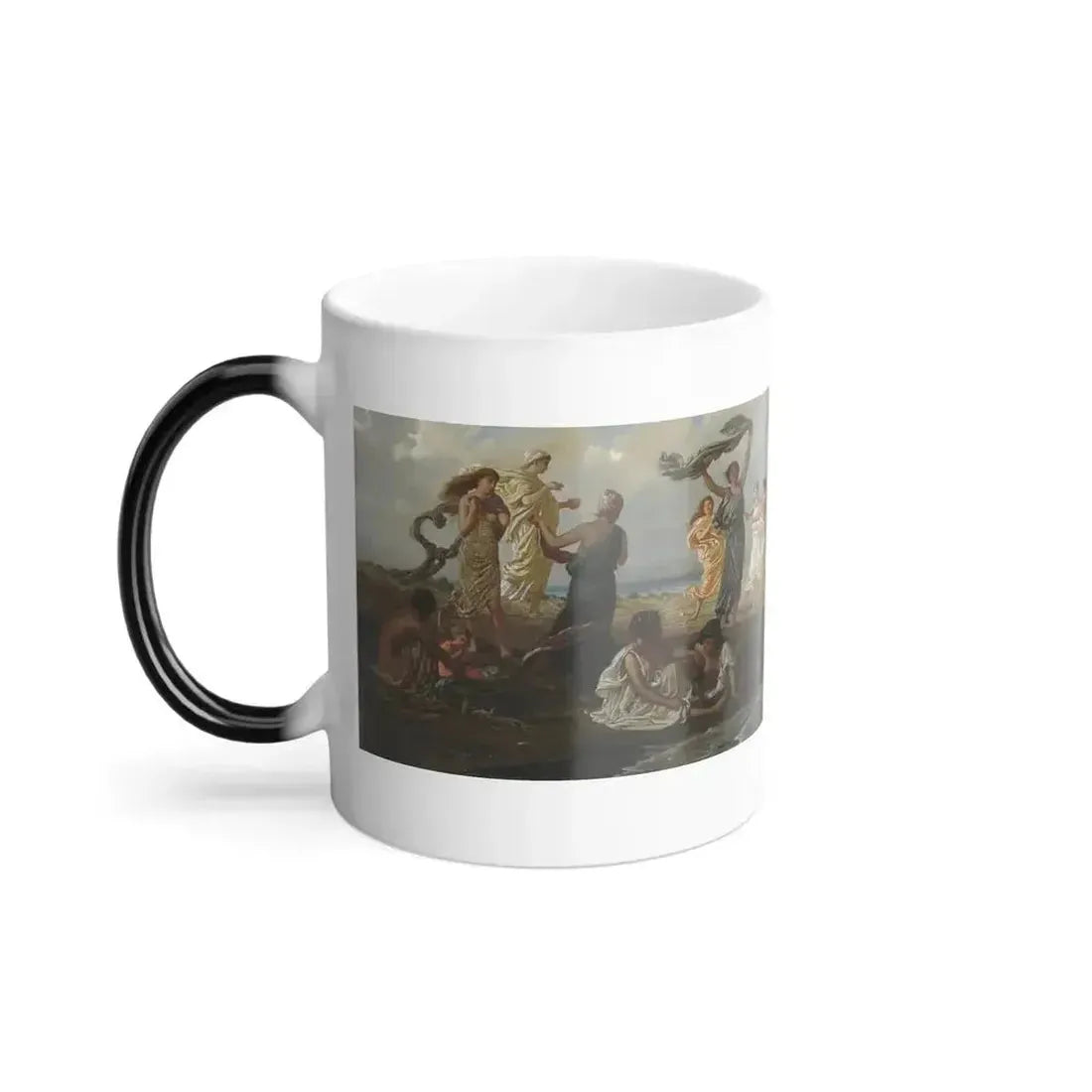 Elihu Vedder (1836-1923) Greek Girls Bathing - Oil on Canvas 1872-77 - Color Changing Mug 11oz - Go Mug Yourself