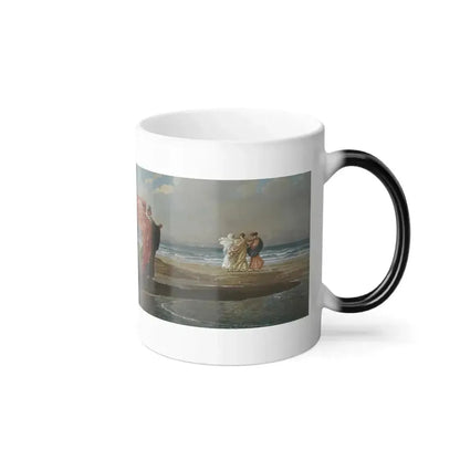 Elihu Vedder (1836-1923) Greek Girls Bathing - Oil on Canvas 1872-77 - Color Changing Mug 11oz - Go Mug Yourself