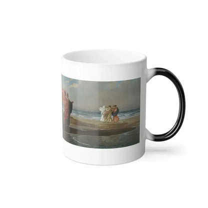 Elihu Vedder (1836-1923) Greek Girls Bathing - Oil on Canvas 1872-77 - Color Changing Mug 11oz - Go Mug Yourself