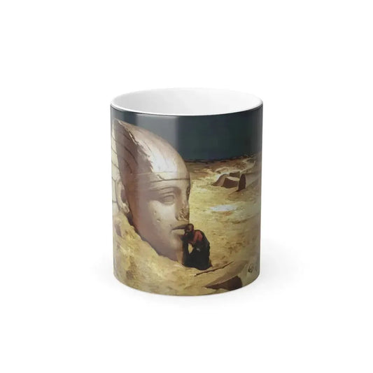 Elihu Vedder (1836-1923) The Questioner of the Sphinx - Oil on Canvas 1863 - Color Changing Mug 11oz 11oz - Go Mug Yourself