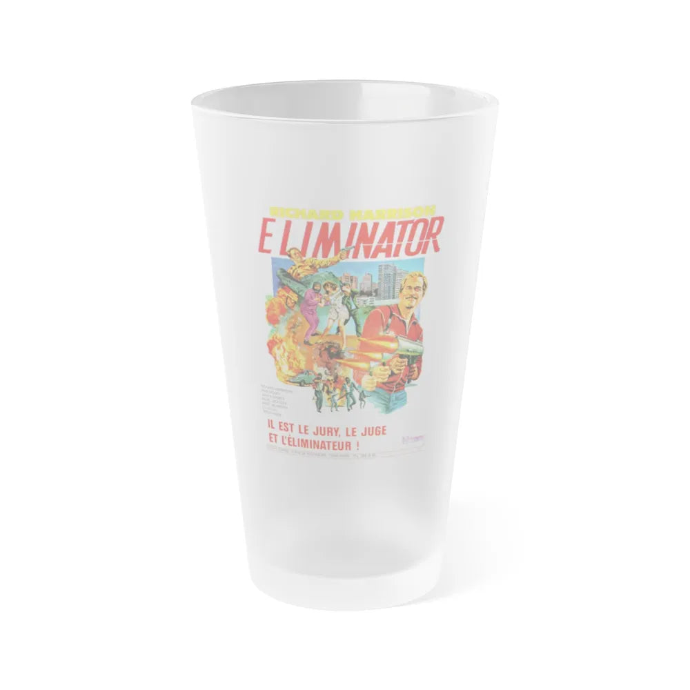 ELIMINATOR (BLOOD DEBTS) 1985 Movie Poster - Frosted Pint Glass 16oz-16oz-Frosted-Go Mug Yourself