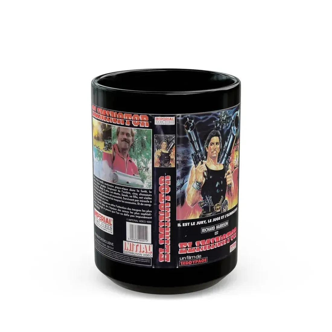 ELIMINATOR (VHS COVER) - Black Coffee Mug 15oz - Go Mug Yourself