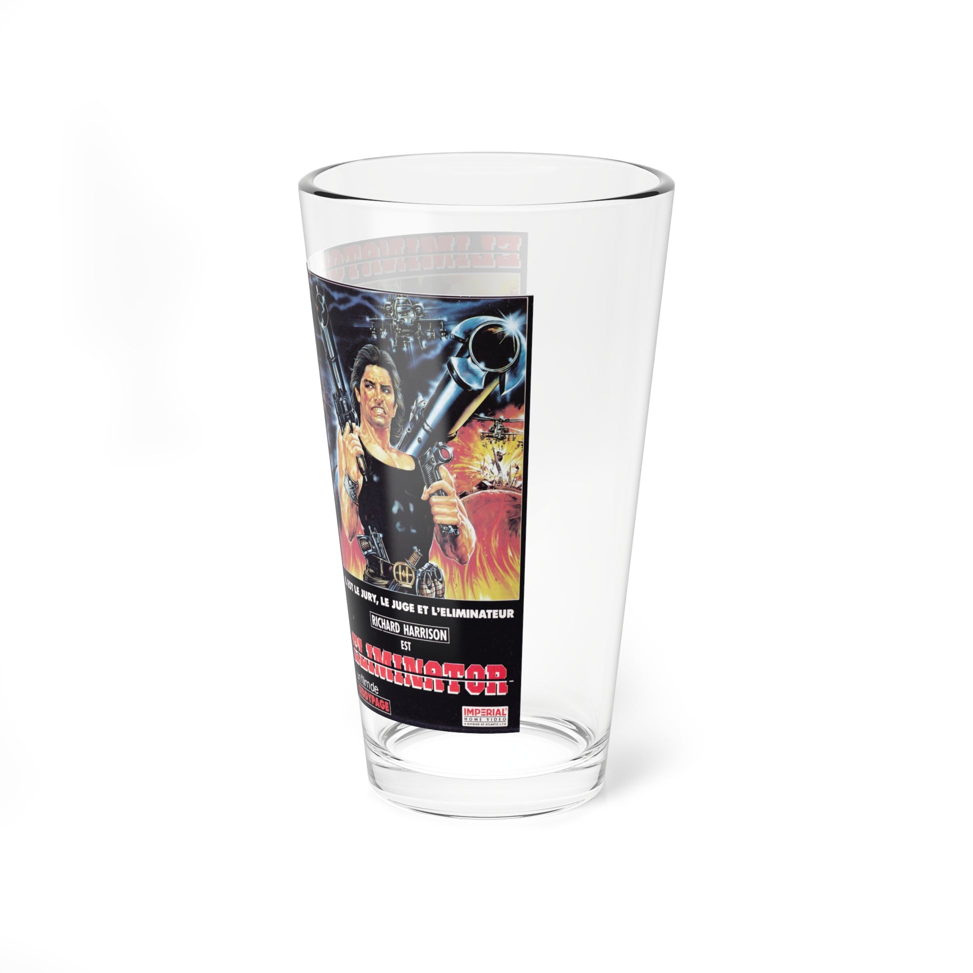 ELIMINATOR (VHS COVER) Pint Glass 16oz-Go Mug Yourself