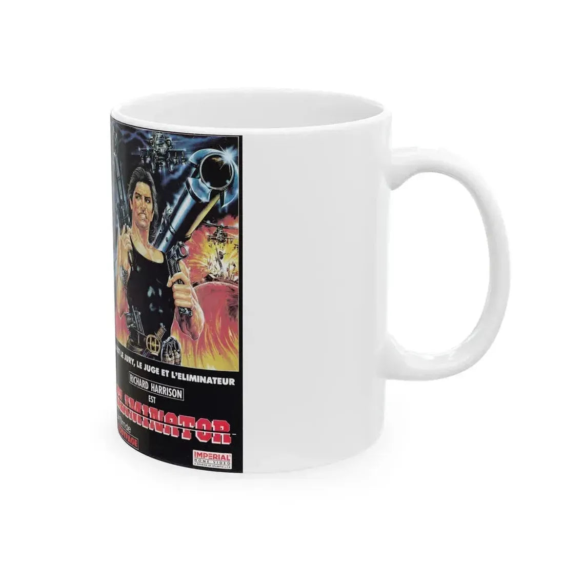 ELIMINATOR (VHS COVER) - White Coffee Mug - Go Mug Yourself