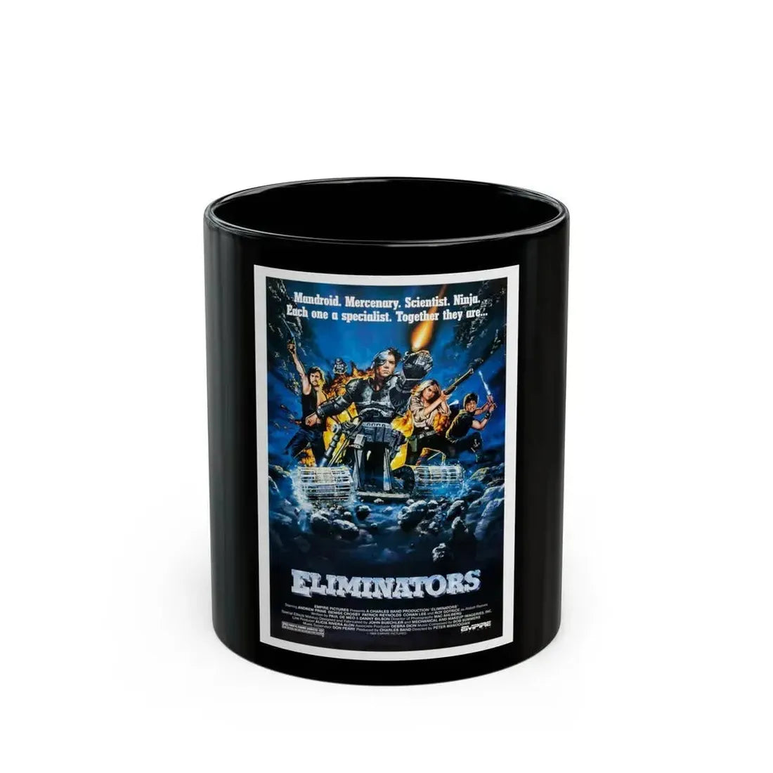 ELIMINATORS 1986 Movie Poster - Black Coffee Mug 11oz - Go Mug Yourself