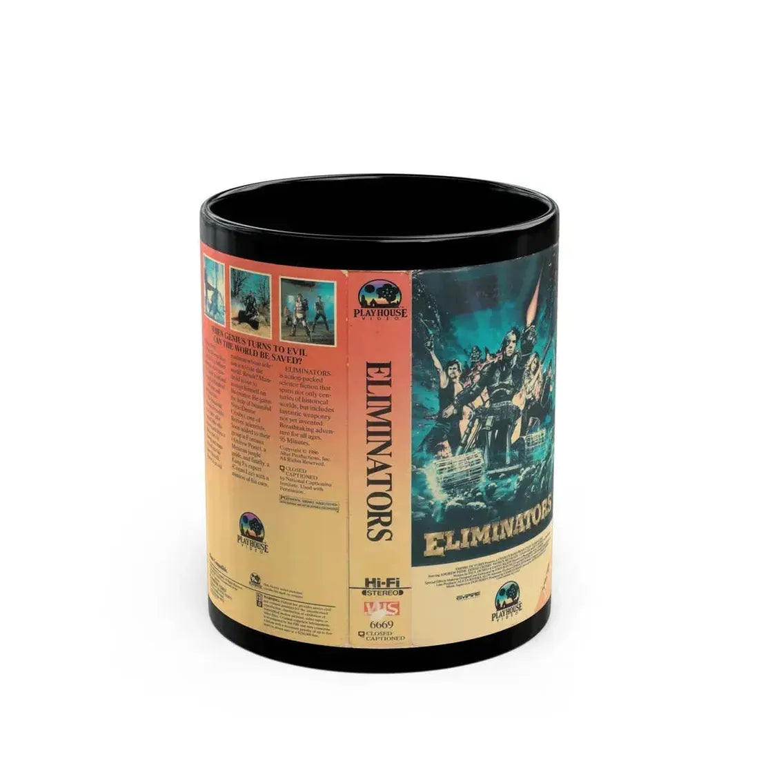 ELIMINATORS (VHS COVER) - Black Coffee Mug 11oz - Go Mug Yourself