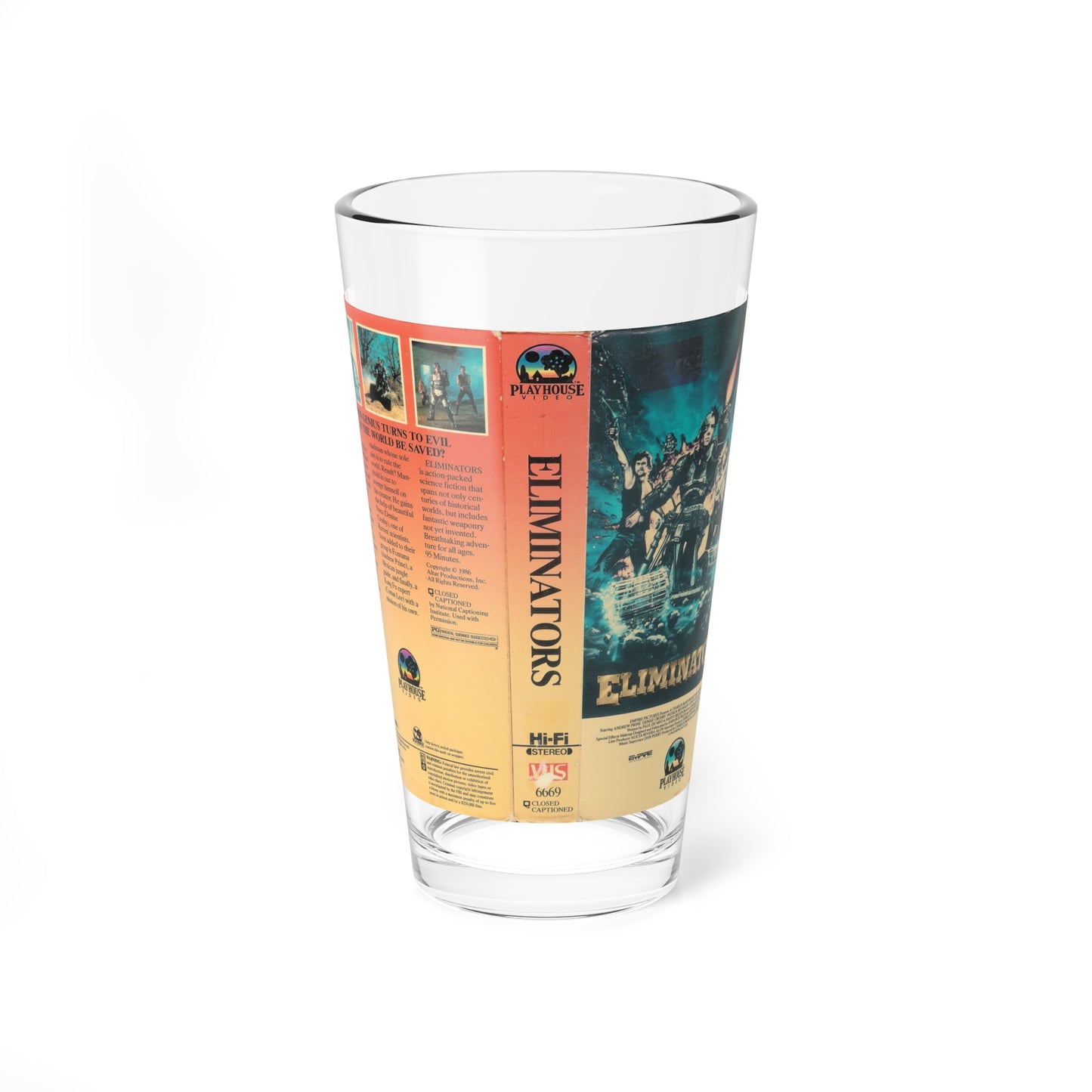 ELIMINATORS (VHS COVER) Pint Glass 16oz-16oz-Go Mug Yourself