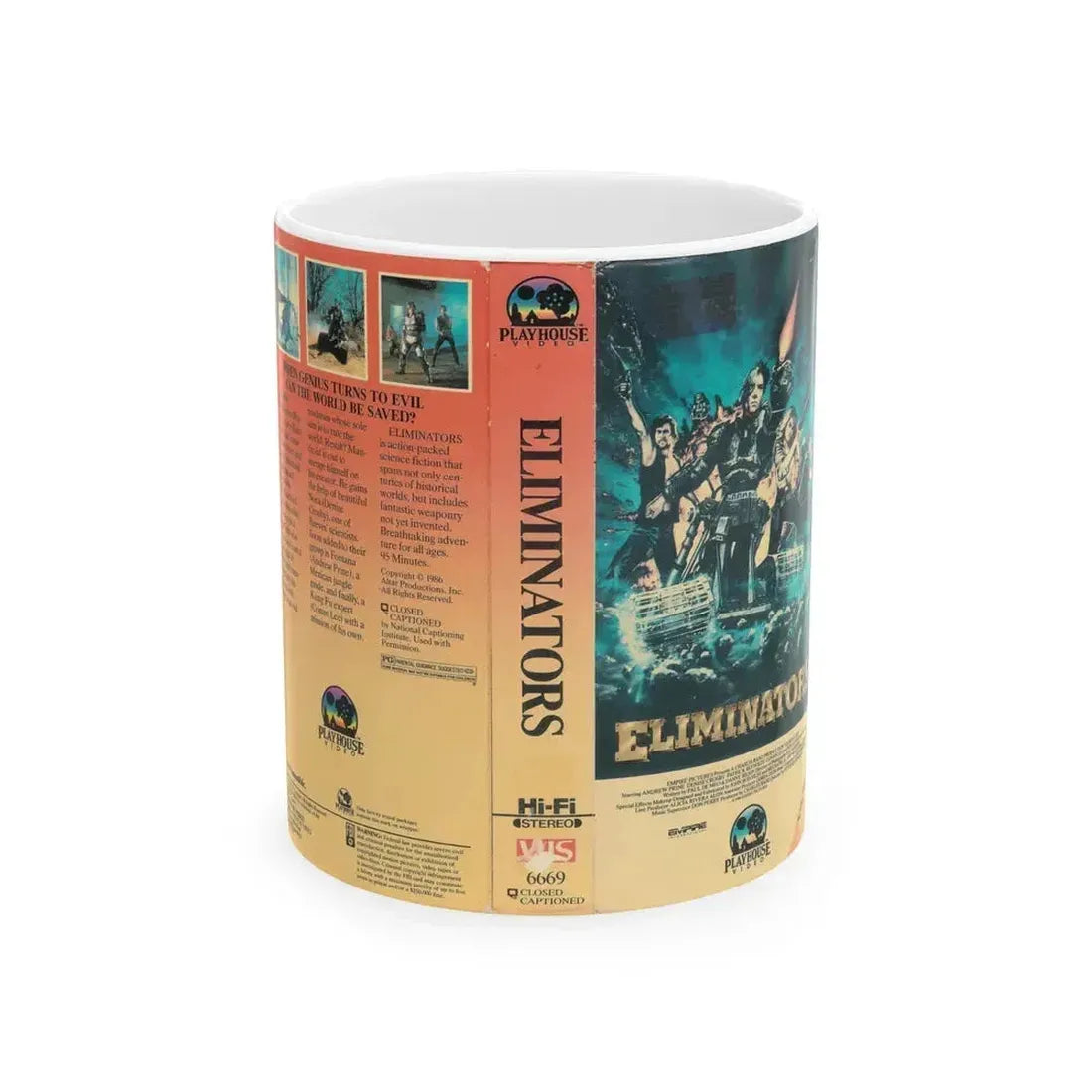 ELIMINATORS (VHS COVER) - White Coffee Mug 11oz - Go Mug Yourself