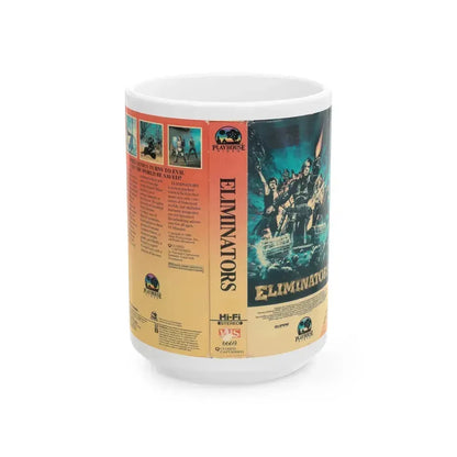 ELIMINATORS (VHS COVER) - White Coffee Mug 15oz - Go Mug Yourself