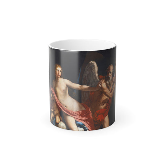Elisabetta Sirani (1638-1665) Beauty Fending Off Time - Oil on Canvas - Color Changing Mug 11oz-11oz-Go Mug Yourself