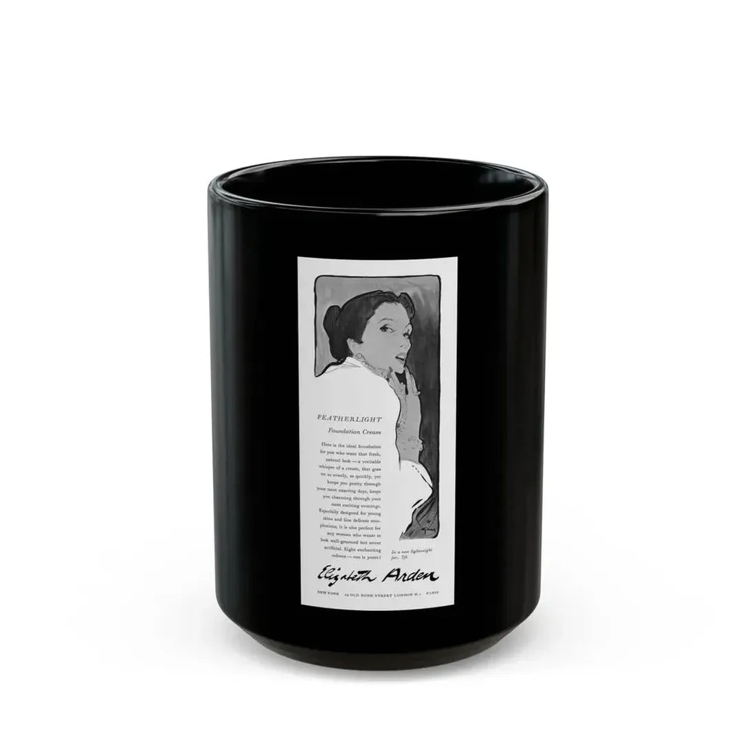 Elizabeth Arden, advertisement - Black Coffee Mug 15oz - Go Mug Yourself
