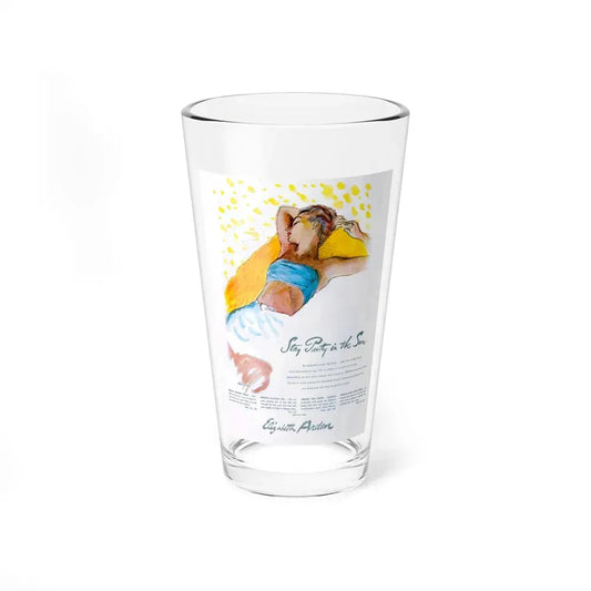 Elizabeth Arden advt, Stay Pretty in the Sun, 1947 - Pint Glass 16oz 16oz - Go Mug Yourself