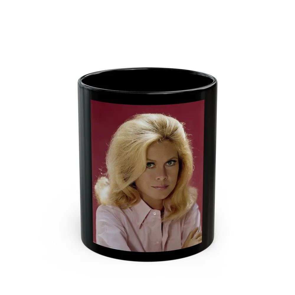 Elizabeth Montgomery #101 (Vintage Female Icon) Black Coffee Mug-11oz-Go Mug Yourself