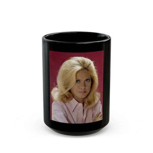 Elizabeth Montgomery #101 (Vintage Female Icon) Black Coffee Mug-15oz-Go Mug Yourself