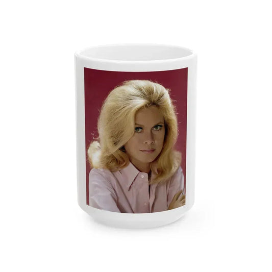 Elizabeth Montgomery #101 (Vintage Female Icon) White Coffee Mug 15oz - Go Mug Yourself