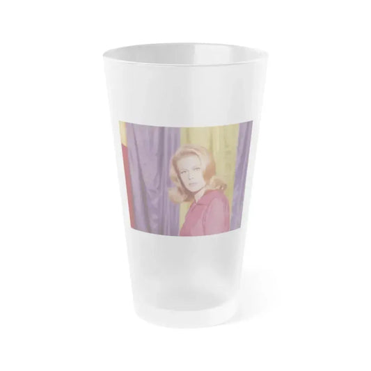 Elizabeth Montgomery #102 (Vintage Female Icon) Frosted Pint Glass 16oz 16oz Frosted - Go Mug Yourself
