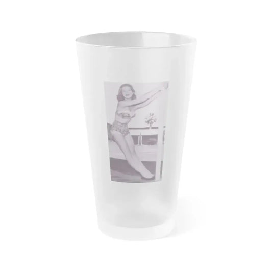 Elizabeth Montgomery #106 (Vintage Female Icon) Frosted Pint Glass 16oz 16oz Frosted - Go Mug Yourself