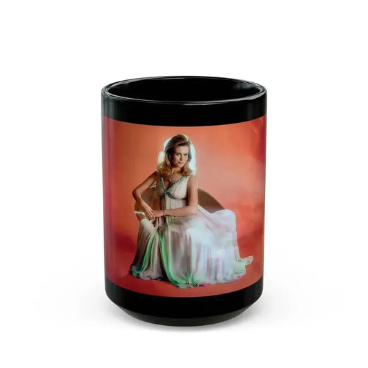 Elizabeth Montgomery #107 (Vintage Female Icon) Black Coffee Mug 15oz - Go Mug Yourself
