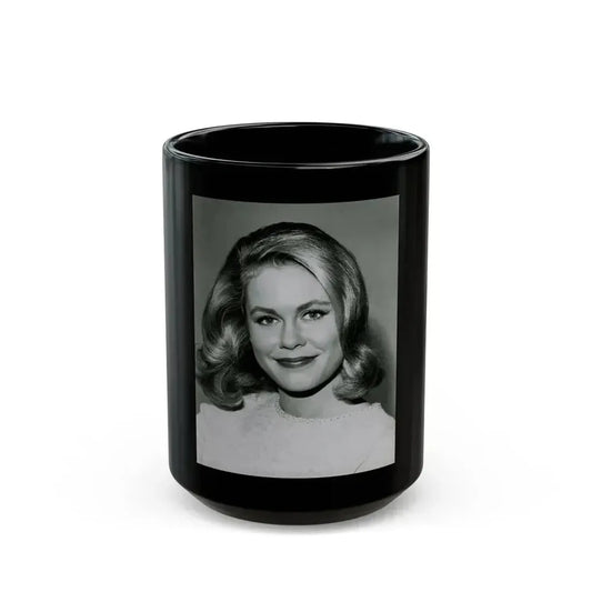 Elizabeth Montgomery #115 (Vintage Female Icon) Black Coffee Mug 15oz - Go Mug Yourself