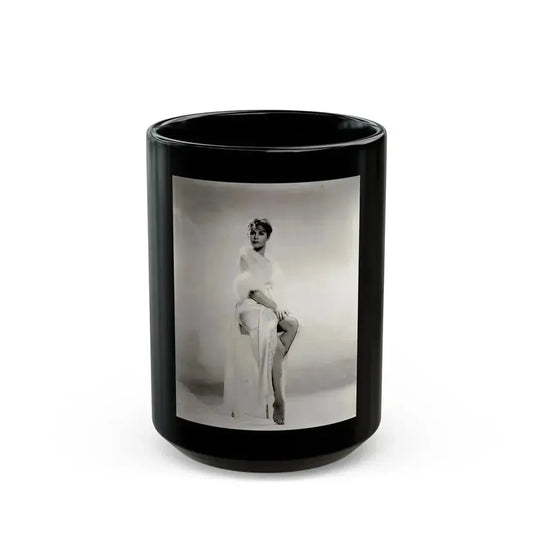 Elizabeth Montgomery #74 (Vintage Female Icon) Black Coffee Mug 15oz - Go Mug Yourself