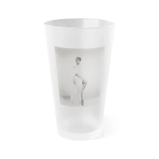 Elizabeth Montgomery #74 (Vintage Female Icon) Frosted Pint Glass 16oz 16oz Frosted - Go Mug Yourself