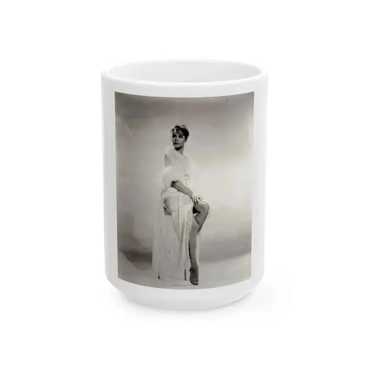Elizabeth Montgomery #74 (Vintage Female Icon) White Coffee Mug 15oz - Go Mug Yourself